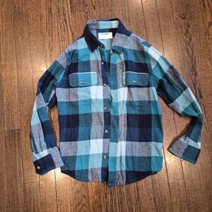 Old Navy Boys Flannel Shirt Size 10-12 Button Down